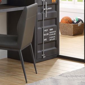 Silla Industrial en Gris y Gris Metálico con Patas de Metal Resistentes - Product Image 5