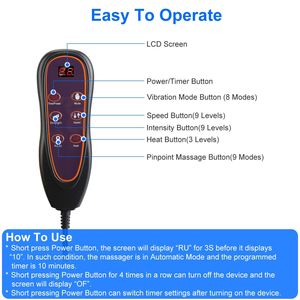 Cojín Masajeador Corporal Completo Personalizable para Hogar, Oficina y Auto, con Función de Calor, para Lesiones Deportivas, Alivio del Dolor por Sedentarismo, 3 Tiempos Personalizables - Product Image 5