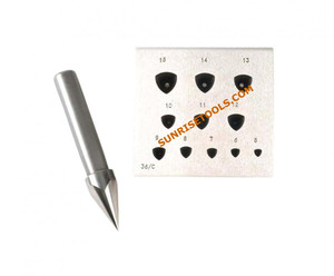 Iron Jewelry <b>Engraving</b> <b>Tool</b> Trillion Bezel Block Large Triangle Shape for DIY Jewelry Making 36/C Set - Product Image 2