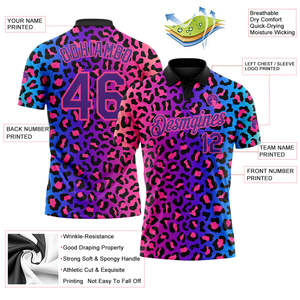 Wholesale <b>Custom</b> Polo Shirt 100% Polyester Sublimation Golf Wear Sports Team Club Uniform OEM Personalized Logo Name Printing - Product Image 4