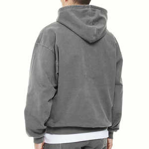 Sweat à capuche unisexe vierge de haute qualité, personnalisable avec logo, en molleton épais, coupe oversize, style streetwear, vente en gros - Product Image 6