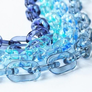 Grande Décoration Murale en Chaîne de Maillons de Résine Transparente Colorée pour Séparateur de Pièces et Accessoires de Rideaux - Product Image 5