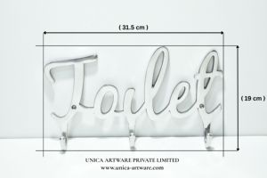 Stylish Alphabet Inspired Stainless Steel Modern <b>Wall</b> Hook for <b>Clothes</b> and Bags Hanging - Product Image 3