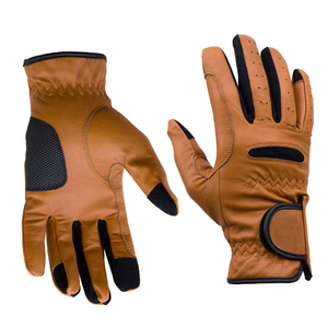 Leather Winter Horse Riding Gloves Breathable Unisex Full <b>Finger</b> Anti-Slip Adjustable Wrist <b>Strap</b> Engineered Top-tier Equestrian - Product Image 6