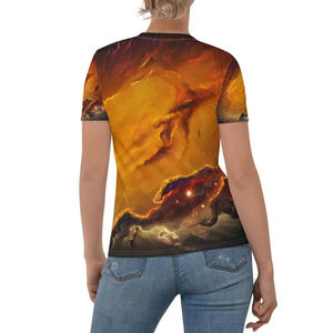 Camiseta de Mujer Personalizada OEM Más Vendida, Alta Calidad, 100% Algodón, Transpirable, Ecológica, Impresión Digital, Corte Holgado, Verano - Product Image 2