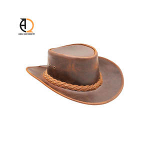 Vente directe d'usine, chapeau en cuir de style western pour hommes et femmes, chapeau de cowboy - Product Image 3