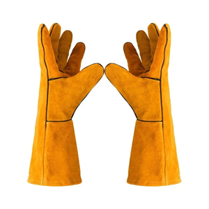 Gants de soudage professionnels en cuir sur mesure - Résistants à la chaleur, robustes, avec étui de rangement à fermeture ouverte pour soudage MIG/TIG/électrode/flammes - Product Image 4
