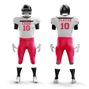 Uniformes de football américain pour jeunes de haute qualité, respirants, sur mesure, taille plus, manches courtes, 100% polyester, ensemble de shorts à séchage rapide - Product Image 4