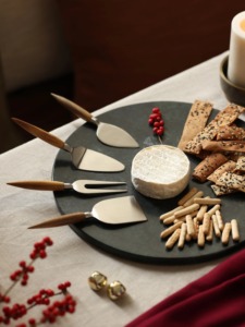 Stainless Steel <b>Cheese</b> <b>Knife</b> <b>Set</b> With Wood Handles Durable Serving Tools For Gourmet <b>Cheese</b> Platter - Product Image 1