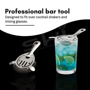 Coladores de Cócteles de Acero Inoxidable de 2 Puntas con Logotipo Personalizado, Utensilios de Bar Profesionales para Preparación de Bebidas - Product Image 3