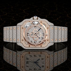 Reloj de Lujo con Diamantes Moissanite para Hombre, Reloj de Pulsera de Acero Inoxidable - Product Image 1