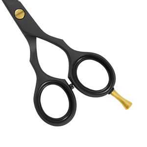 Tijeras para Barba y Bigote de Acero Inoxidable de 5 Pulgadas, Color Negro, con Peines, Cuchillas Afiladas, Reposa Dedos y Tornillo Ajustable para un Recorte Perfecto - Product Image 4