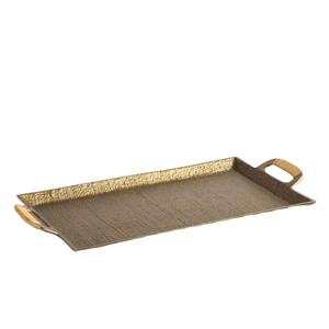 Bandeja Antigua con Asas, Bandejas Decorativas para Servir Alimentos, Artesanía en Metal, Bandeja de Lujo, Accesorios para Decoración de Mesa de Comedor para Bodas - Product Image 1