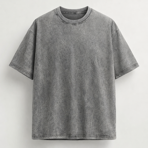 Camisetas de 380 g/m² con lavado ácido para mujer, transpirables, personalizadas, informales, lisas, extragrandes, al por mayor - Product Image 3