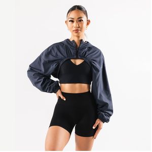 Veste coupe-vent décontractée épaisse, imperméable et respirante à fermeture éclair, idéale pour le yoga et le fitness en hiver, pour femme - Product Image 1