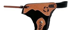 Custom Western Horse <b>Chaps</b> <b>Cowboy</b> Chinks with Fringe Leather Protection Apron for Riding - Product Image 3