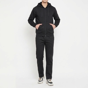 <b>Men's</b> 2 Piece Fleece Tracksuit Hooded Sweatshirt <b>Jogger</b> Set Breathable Casual Sportswear with Hidden Pockets - Product Image 5