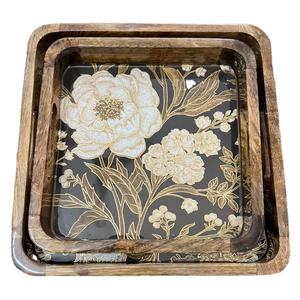 Plateau rectangulaire en MDF de pin de style japonais, idéal pour fruits et thé, parfait pour l'hôtellerie et le rangement de salle à manger - Vente chaude directe usine - Product Image 4