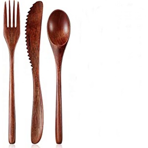 Farmhouse Restaurants Natural Wood <b>Utensils</b> Set <b>Wooden</b> Essential <b>Utensil</b> Set Spatula Cooking Tools Wood - Product Image 3