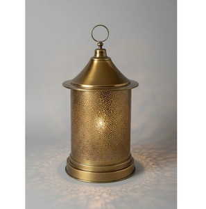Moroccan Hexagonal <b>Brass</b> <b>Lantern</b> With Intricate Cutwork Design For Home Decoration - Product Image 4