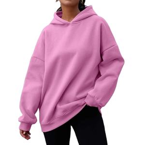 Sudadera con Capucha Casual para Mujer, Talla Grande, Ropa Deportiva, Tejido de Felpa, Lavada, 100% Algodón, Invierno, Modelo Aaron - Product Image 1