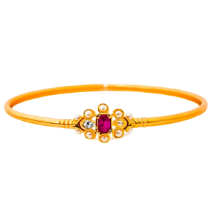 18K Gold Plated Copper Bracelets for Women with Zircon Pearl Diamond-Trendy Fashion Wedding Engagement Jewelry - Product Image 3