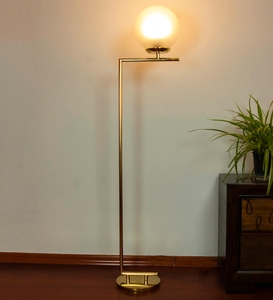 Lampe sur pied fantaisie en tissu marron de luxe avec base en métal, OEM ODM, faible MOQ, prix d'usine, vente en gros, approvisionnement en vrac - Product Image 3