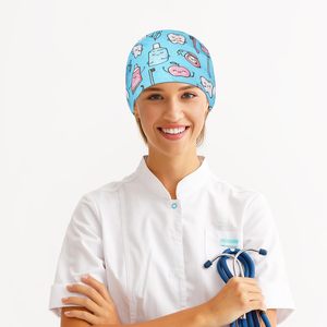 Eco-Friendly Breathable Cotton Surgical Caps Scrub Hats Unisex Quick Dry Custom Logo for Hospitals Pet Hospitals Dentist Nurses - Product Image 5