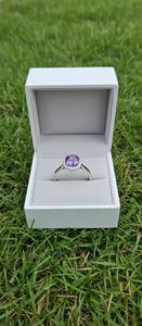 แหวนรูปปีกประดับมุกน้ำจืดและอเมทิสต์ทำมือสำหรับเด็กในงานแต่งงาน ตัวเรือนเงินแท้ 925 ประดับคริสต์เชียนเพฟเซ็ตติ้ง - Product Image 2