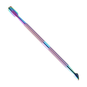 Pousse-cuticules double extrémité en acier inoxydable de haute qualité avec manche antidérapant, outil de suppression et de raclage pour nail art, faible MOQ - Product Image 1