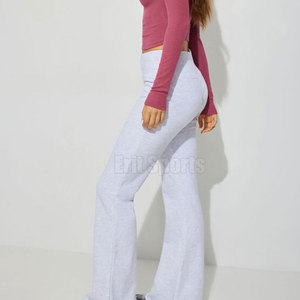 Trendy Design Casual Collection Women Flare Pant Regular Fit Mid Breathable Eco-Friendly Summer Premium Fabric Fashion Wear - Product Image 3