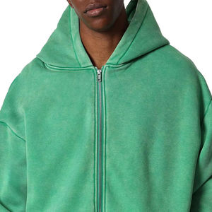 Sweat-shirt à capuche surdimensionné pour homme, couleur unie, en molleton français 100% coton, anti-boulochage, écologique, vêtement décontracté pour l'hiver - Product Image 6