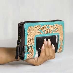 Nueva Cartera Corta de Cuero Genuino para Mujer, Estilo Moderno Anti-Robo con Cierre de Cremallera, Portátil y de Gran Capacidad - Product Image 4