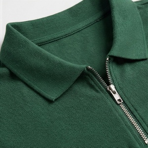 Ensemble de polos personnalisés à manches courtes pour hommes – Maillot uniforme de golf avec fermeture éclair, design vierge, couleur personnalisable, tenue décontractée et sportive - Product Image 4