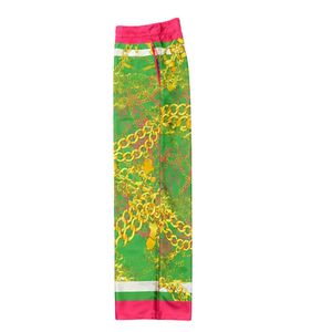 Pantalones de Satén Verde Rosa para Mujer, Pantalones Anchos Estampados, Pantalones Casuales de Moda, Pantalones Holgados Elegantes para Fiesta, Ropa de Mujer - Product Image 3