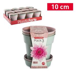 Lot de 3 pots de jardin et 10 pots de fleurs/vasques de 10 cm - Product Image 3