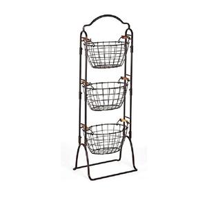 Panier de rangement en métal robuste à trois niveaux pour usage domestique et hôtelier - Product Image 2