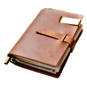 Carnets en cuir véritable de style coréen format B6, personnalisables en gros, avec logo sur mesure, durables, pour cadeaux - Product Image 4