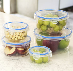 Plastic Lunch <b>Box</b> 5 <b>Round</b> Food Storage Container With Lid for Lunch Meal Prep Leftovers Food Grade Plastic BPA Free - Product Image 4