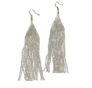 Pendientes de Gancho con Cuentas Miyuki Japonesas Naranjas, Pendientes Bohemios con Cuentas Miyuki Negras, Pendientes de Flecos con Cuentas de Semillas, Pendientes de Moda - Product Image 2