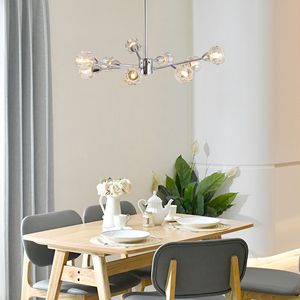 Moderno lampadario in cristallo cromato a 9 luci per soggiorno camera da pranzo cucina-lampade a sospensione (lampadine non incluse) - Product Image 3