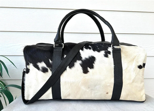 Bolsa de Viaje de Fin de Semana con Cierre de Cremallera, Estilo Moderno, con Pelo, Nueva Llegada, Buena Calidad, Estilo Personalizado, Bolsas de Piel de Vaca con Pelo - Product Image 4