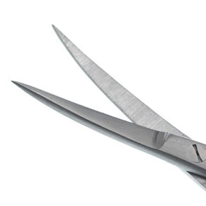 Ciseaux délicats Bonn 3 1/2″ à lames courbées de 15 mm en acier inoxydable, instrument chirurgical de microchirurgie pour la coupe de tissus fins - Product Image 4