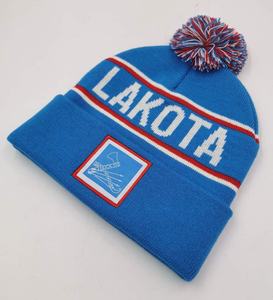 Designer 100% Acrylic Jacquard Knit Beanie High Quality <b>Warm</b> Winter Striped <b>Hat</b> for Business or Beach Appropriate - Product Image 3