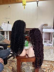 2024 Offre Spéciale HD dentelle frontale bouclée perruque vierge vietnamienne têtes d'entraînement de cheveux humains pour les femmes noires à un prix bon marché - Product Image 4