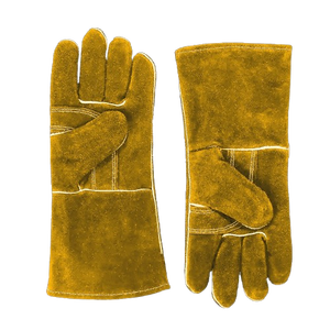 Gants de sécurité en cuir de vachette pleine fleur de qualité supérieure, robustes, renforcés, pour la lutte contre les incendies, la soudure industrielle, style uni - Product Image 6