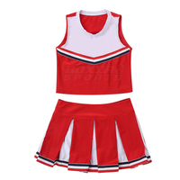 Tenue de cheerleading pour filles, ensemble de 2 pièces imprimées, jupe plissée, tenue de danse professionnelle pour événements, Halloween (100 %)