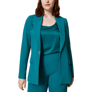 Blazer personnalisé pour femme, couleur unie, à bouton unique, pour le bureau, formel, pour les sororités, fabricant OEM, vente en gros de blazers - Product Image 1