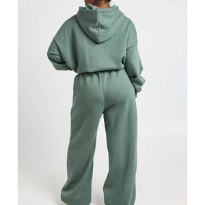 Conjuntos de Ropa Personalizados para Parejas, Chándal Deportivo con Hombros Caídos, Ropa Deportiva de Secado Rápido, Conjunto de Jogging de Forro Polar de Poliéster - Product Image 2