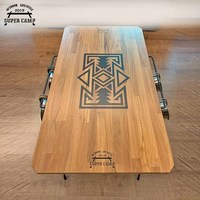Table de salle à manger moderne en teck, convertible, extensible et pliable, idéale pour l'extérieur, avec montage facile, mobilier de maison fiable